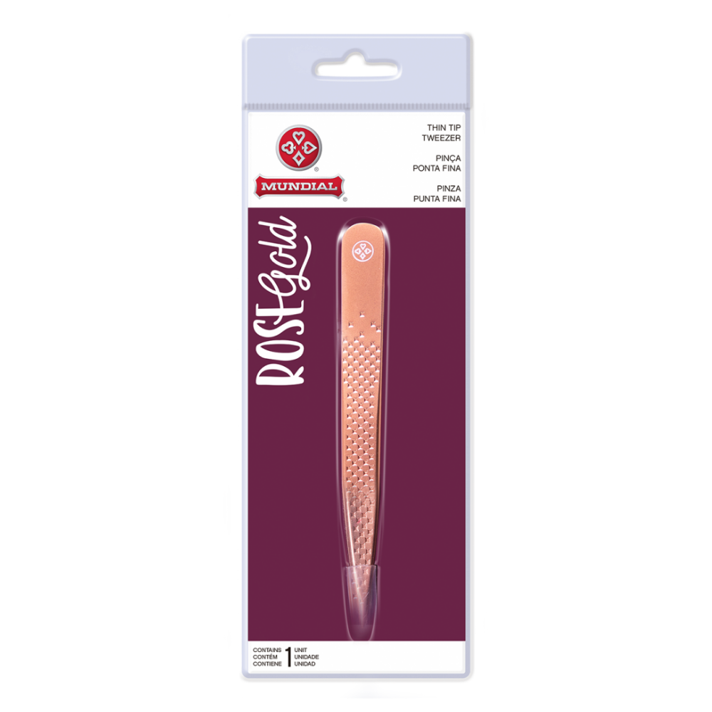 Pinça Ponta Fina Rose Gold Mundial
