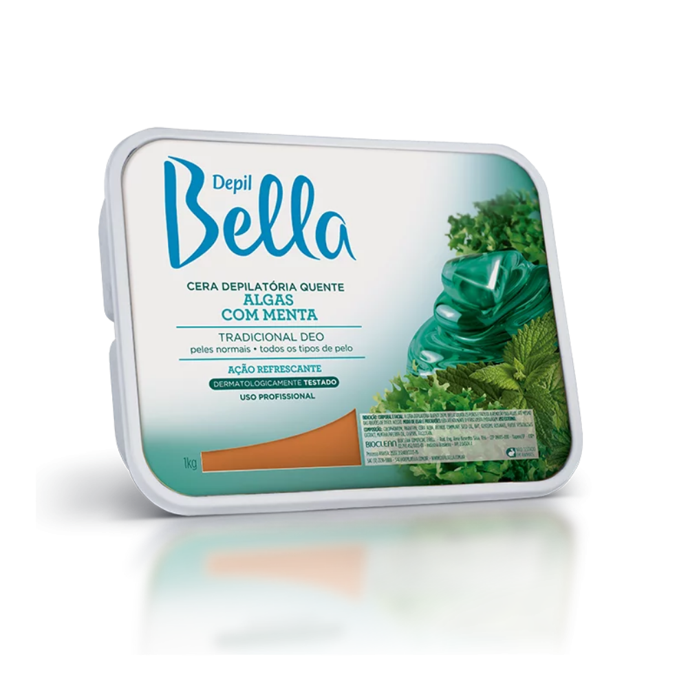 Cera Quente Em Barra Algas Com Menta Deo Depil Bella 1kg