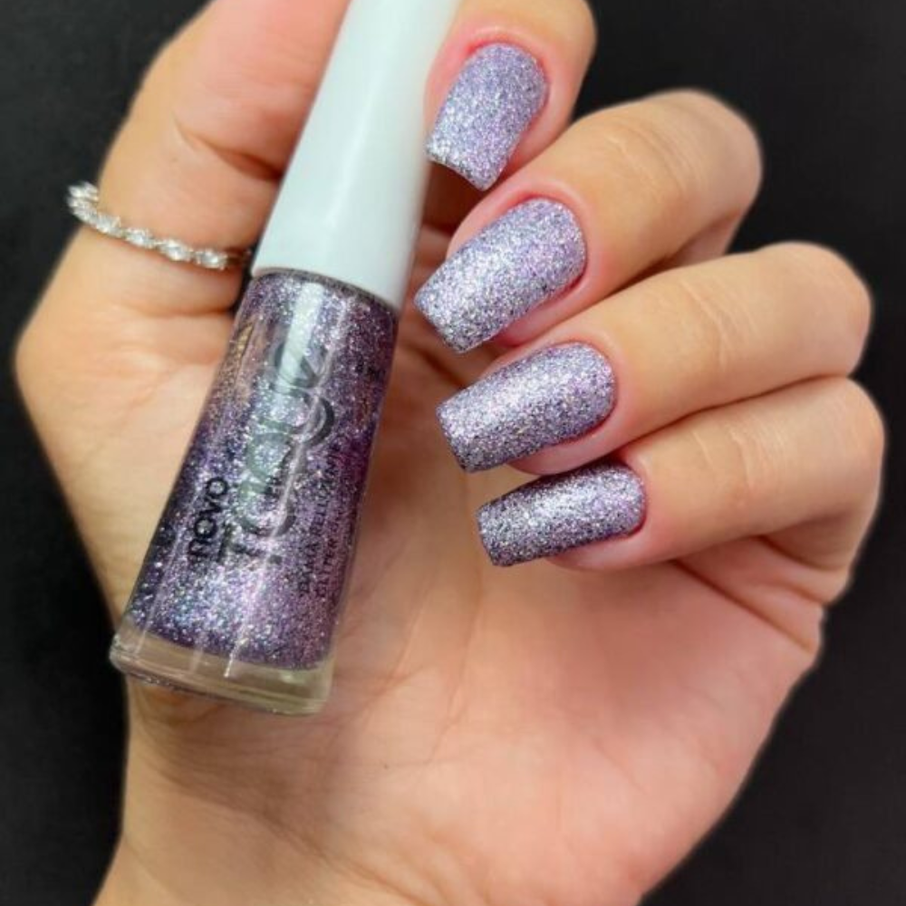 Esmalte Novo Toque Glitter Dama Reluzente 8ml