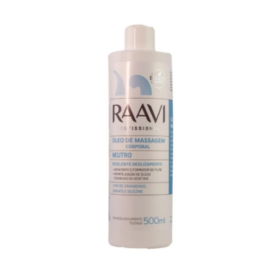 Óleo De Massagem Corporal Neutro Raavi 500ml