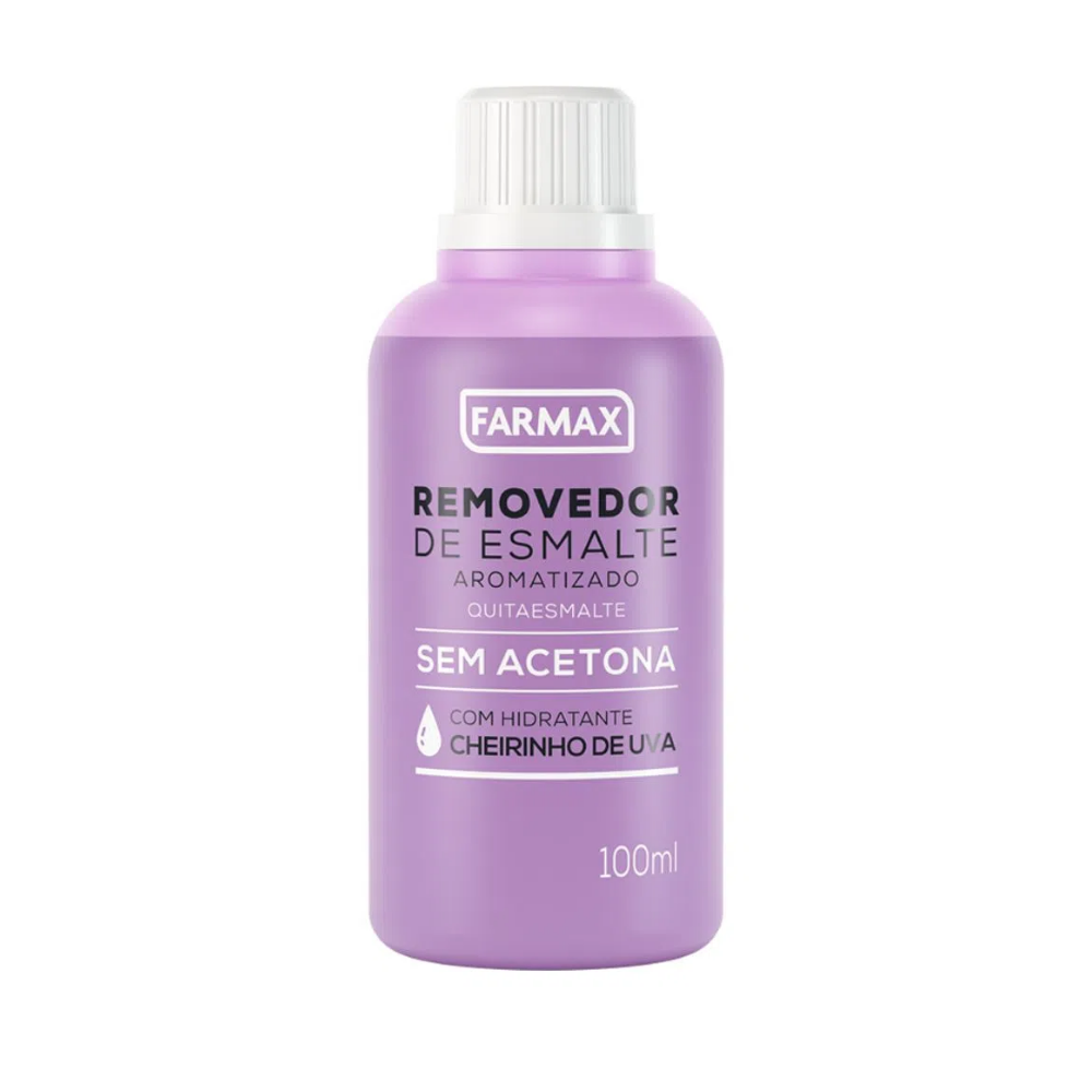 Removedor Sem Acetona Com Hidratante Cheirinho De Uva 100ml Farmax