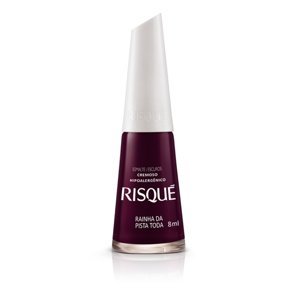 Esmalte Risqué Cremoso Rainha Da Pista Toda 8ml - Roxo