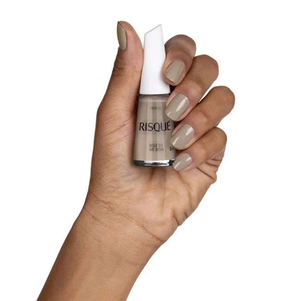 Esmalte Risqué Cremoso Bege Eu Me Beija 8ml - Nude