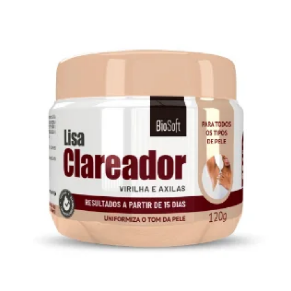 Creme Hidratante Lisa Clareador Para Virilha E Axilas Biosoft 120g