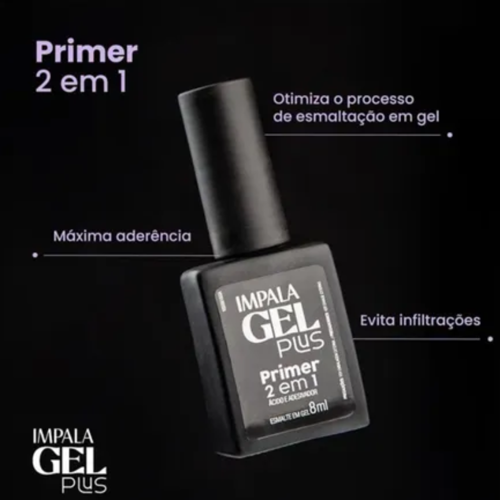 Primer 2 Em 1 Impala Gel Plus 8ml