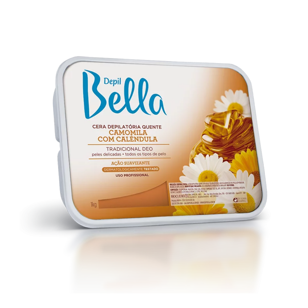 Cera Quente Em Barra Camomila Com Calêndula Deo Depil Bella 1kg