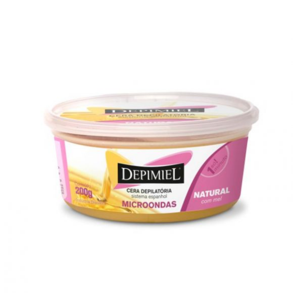 Cera Em Pote Para-Micro-ondas Natural Depimiel 200g