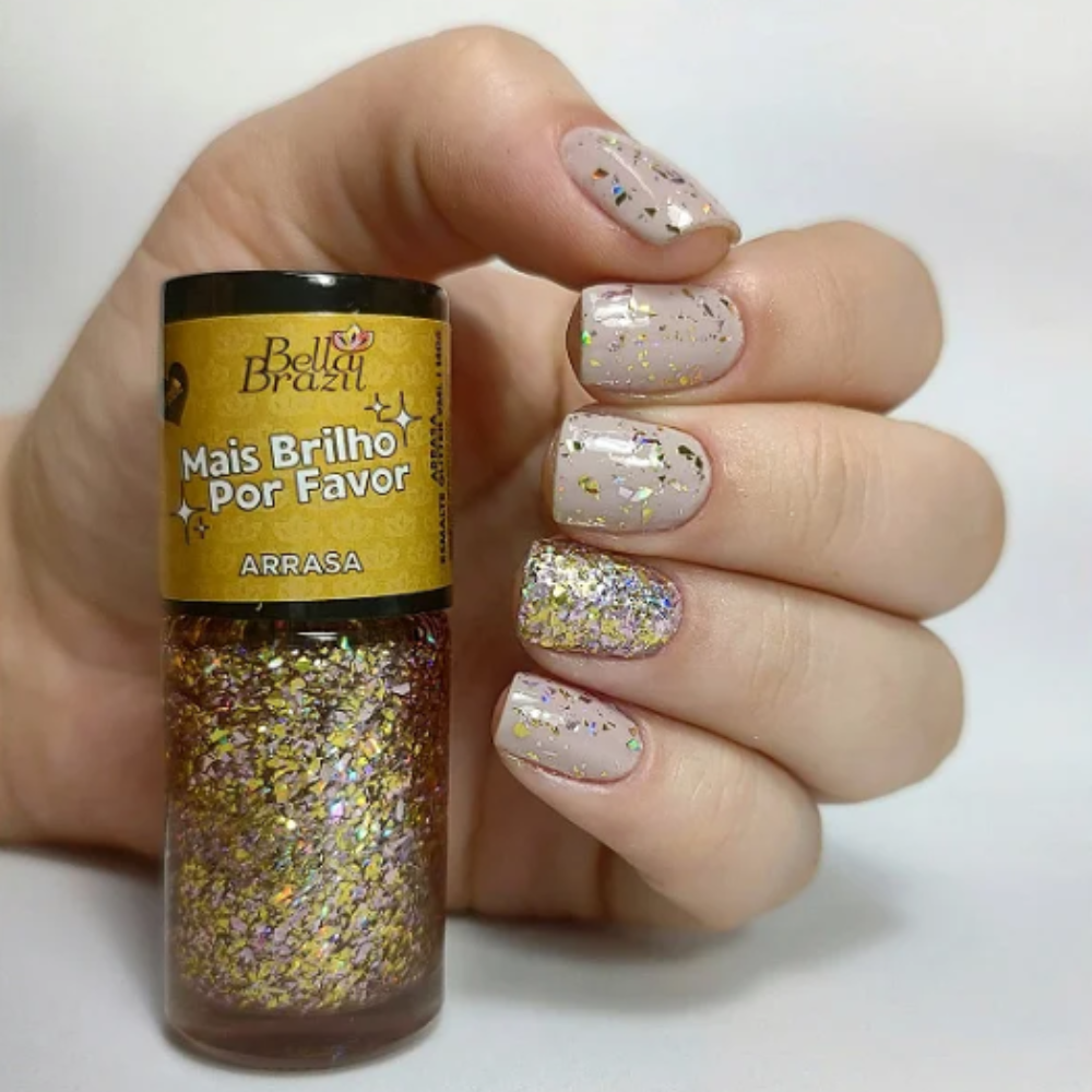 Esmalte Bella Brazil Glitter Mais Brilho Por Favor - Arrasa 1406