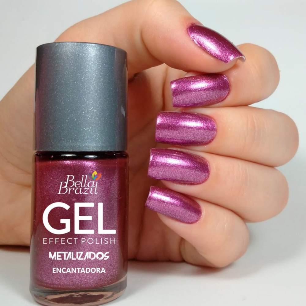 Esmalte Bella Brazil Efeito Gel Metalizado 218 Encantadora 9ml