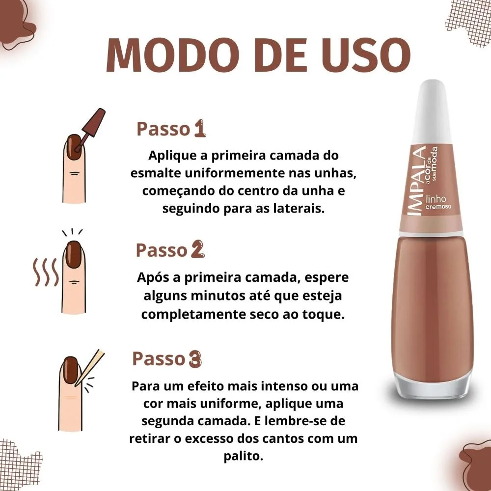 Esmalte Impala Cremoso A Cor Da Sua Moda Linho 7,5ml