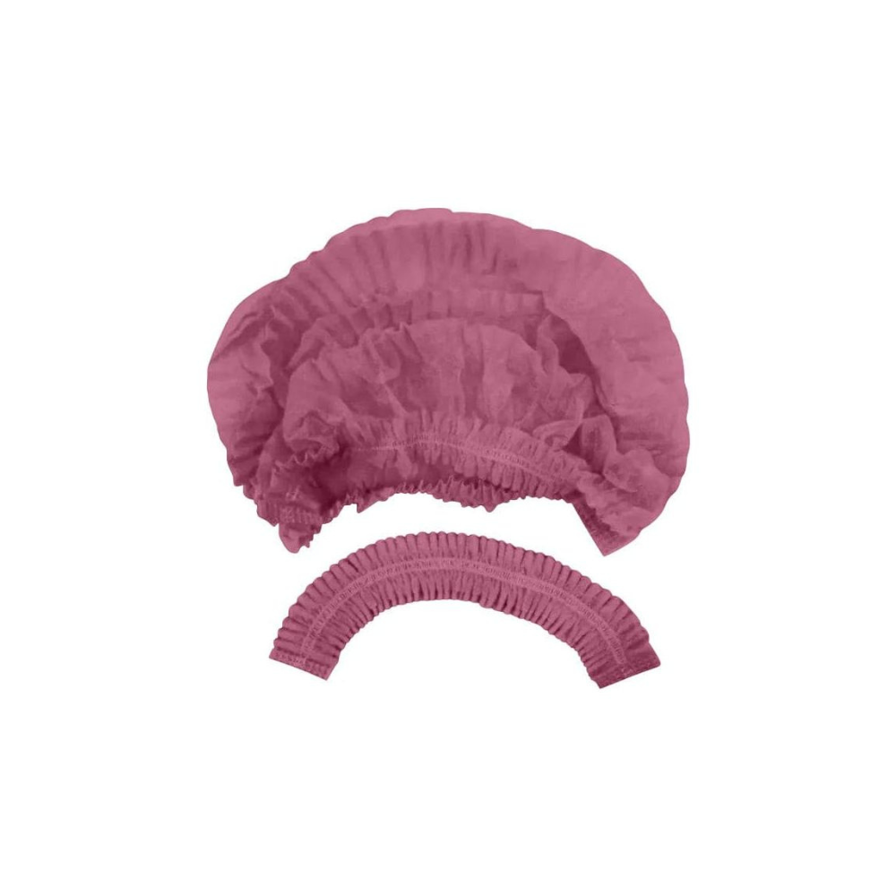 Touca Descartável Sanfonada Rosa TNT Ntflex 50 Unidades