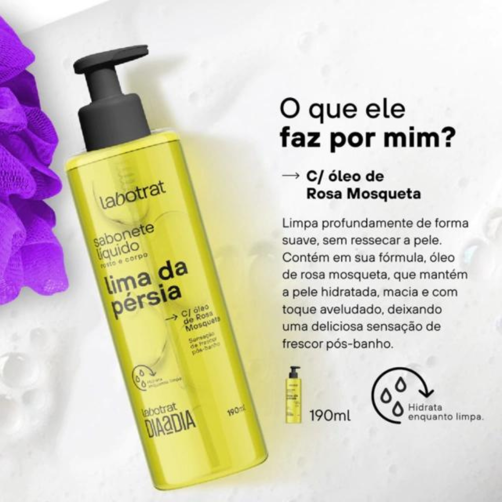 Sabonete Líquido Labotrat 190ml Lima Da Pérsia