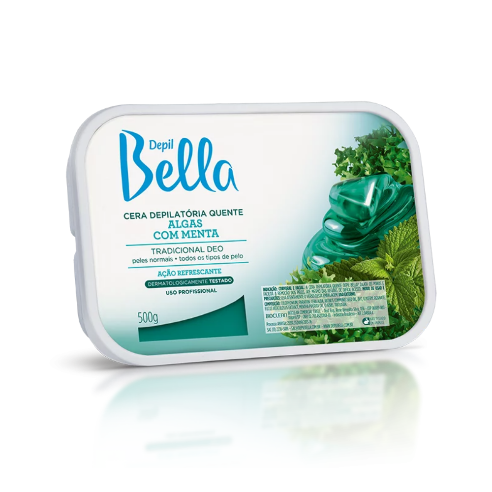 Cera Quente Em Barra Algas Com Menta Deo Depil Bella 500g