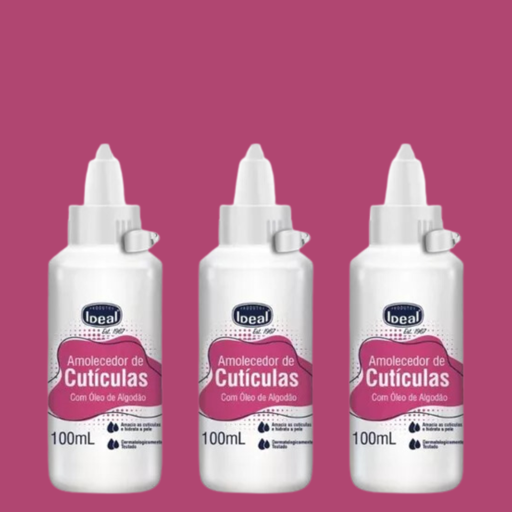Amolecedor De Cutículas Óleo De Algodão Ideal 100ml