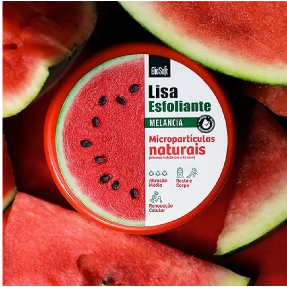 Creme Esfoliante Lisa Melancia Biosoft 300g