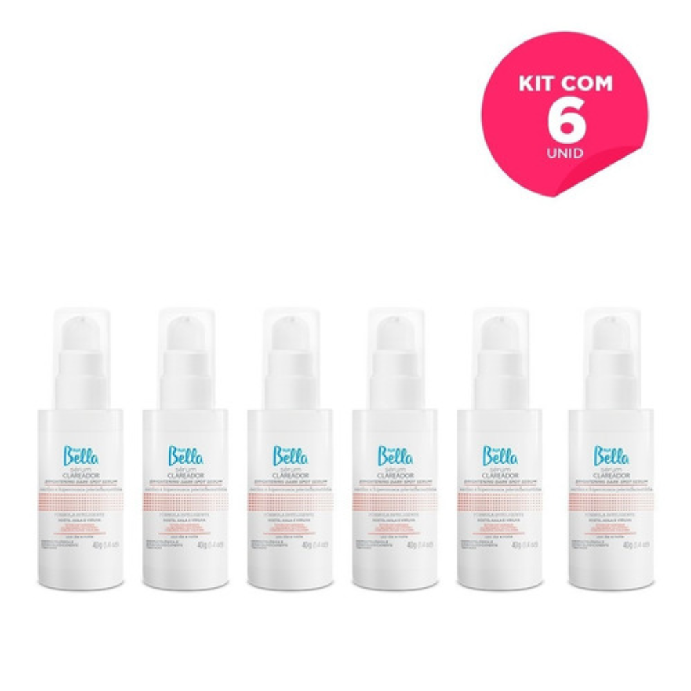 Kit Com 6 Sérum Clareador Depil Bella 40g