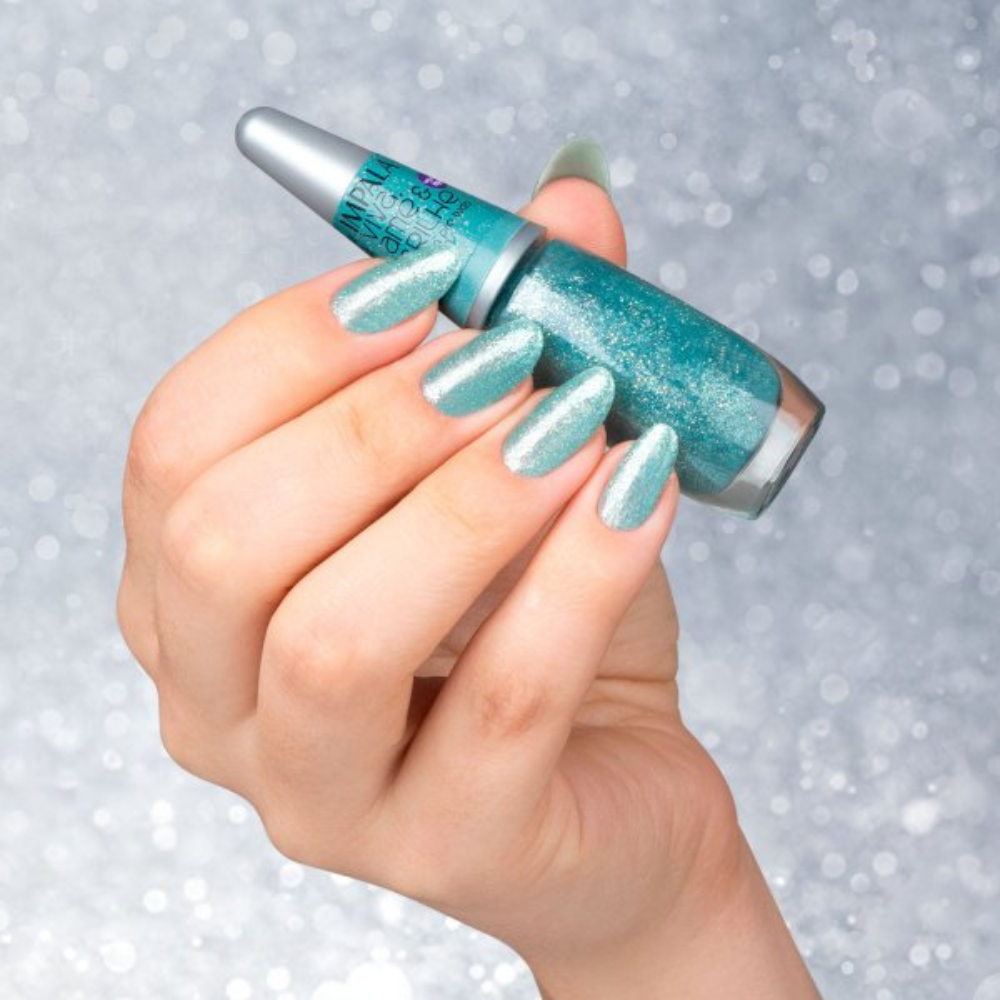 Esmalte Impala Viva, Ame e Brilhe Glitter 3D Pronta Pra Tudo 7,5ml