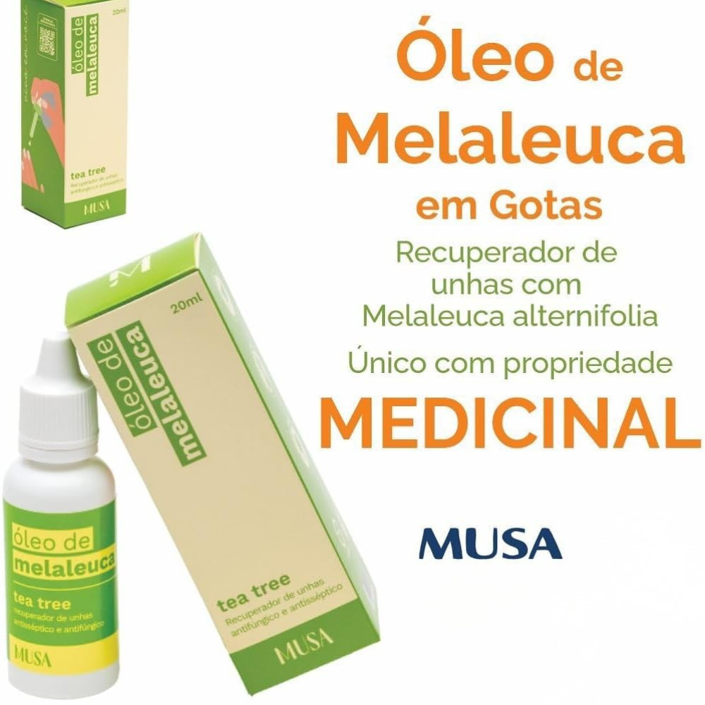 Óleo de Melaleuca Com Conta Gotas Musa 20ml