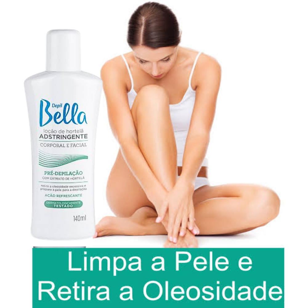 Loção Pré Depilatória Adstringente de Hortelã Depil Bella 500ml