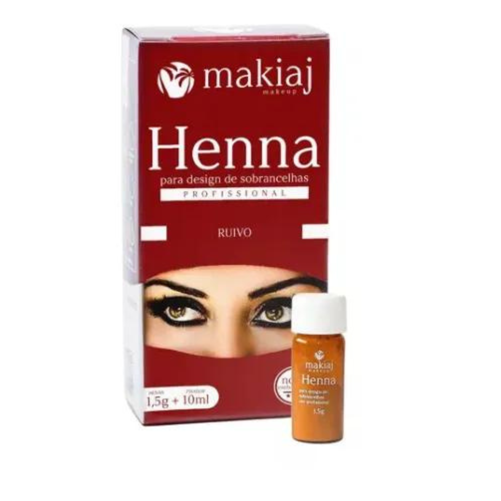 Kit Henna E Fixador Makiaj 1,5g Ruivo
