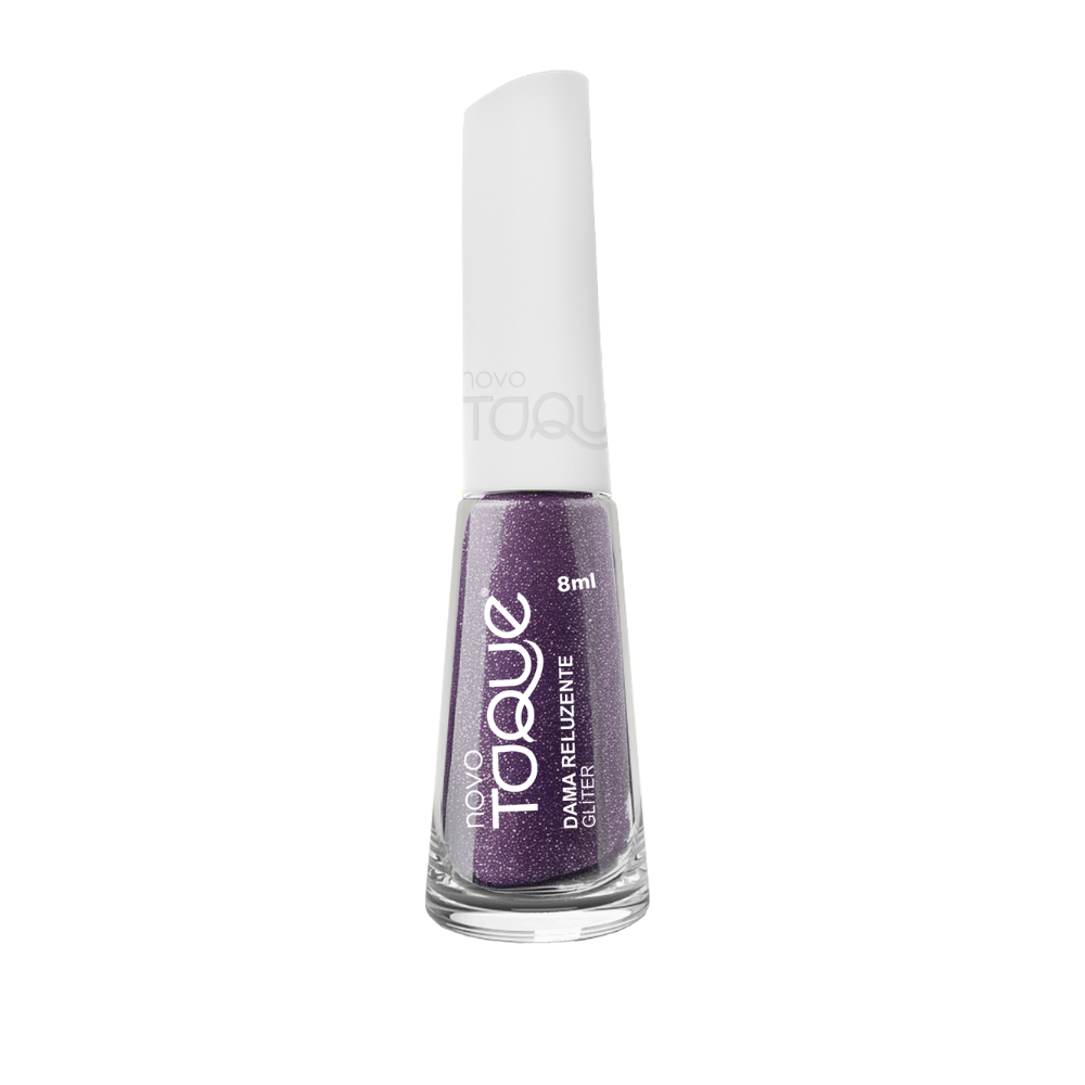 Esmalte Novo Toque Glitter Dama Reluzente 8ml