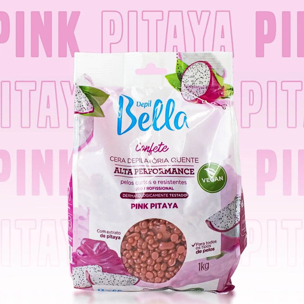 Cera Depilatória Confete Pink Pitaya Depil Bella 1kg