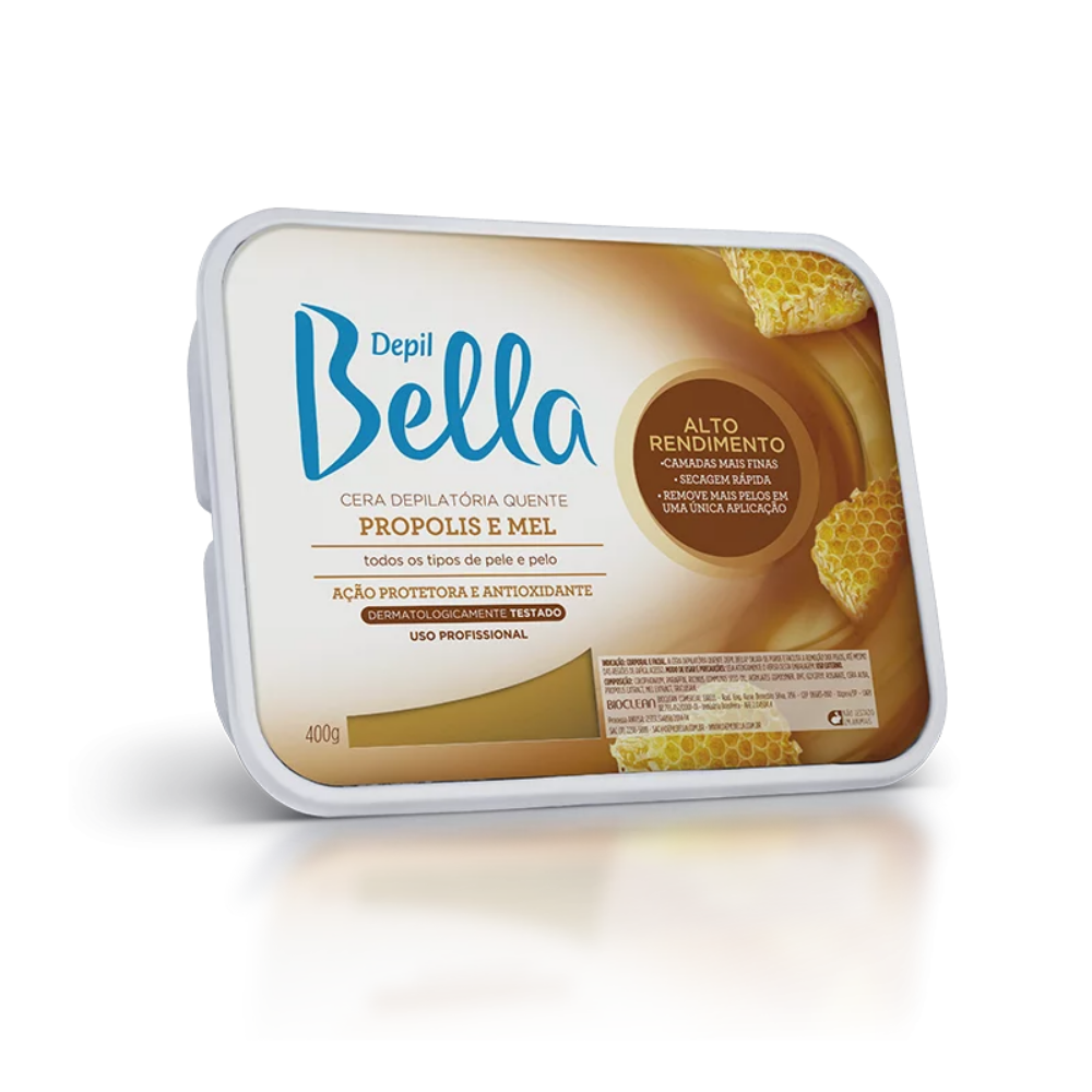 Cera Quente Em Barra Própolis E Mel Alto Rendimento Depil Bella 400g