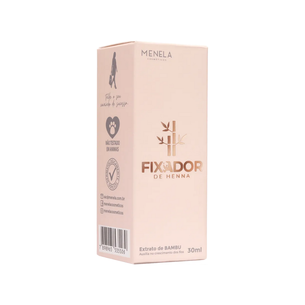 Fixador De Henna Para Sobrancelhas Menela 30g Extrato Bambu