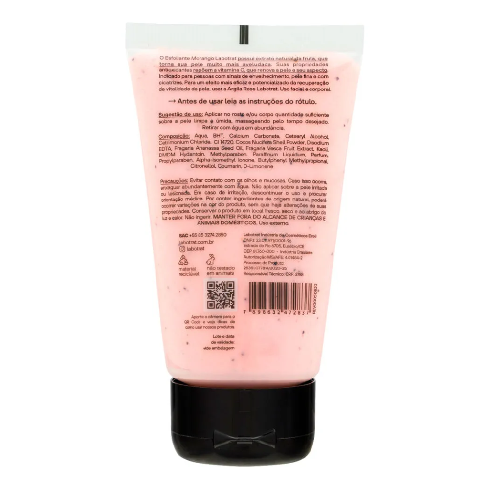 Creme Esfoliante Labotrat 150g Morango