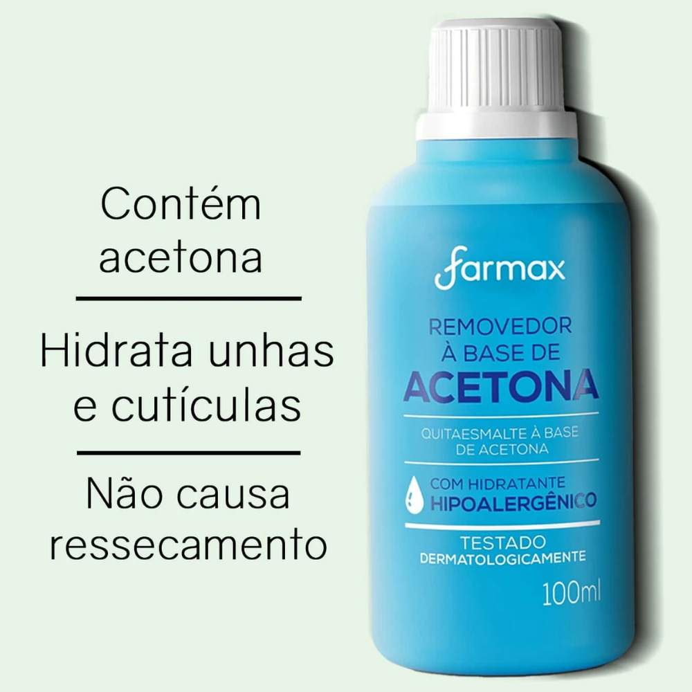 Acetona Hipoalergênica 100ml Farmax