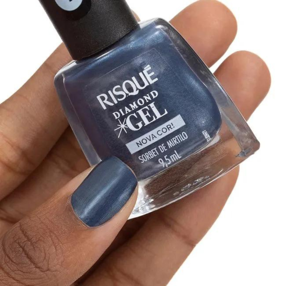 Esmalte Risqué Diamond Gel Sobert Mirtilo 9,5ml