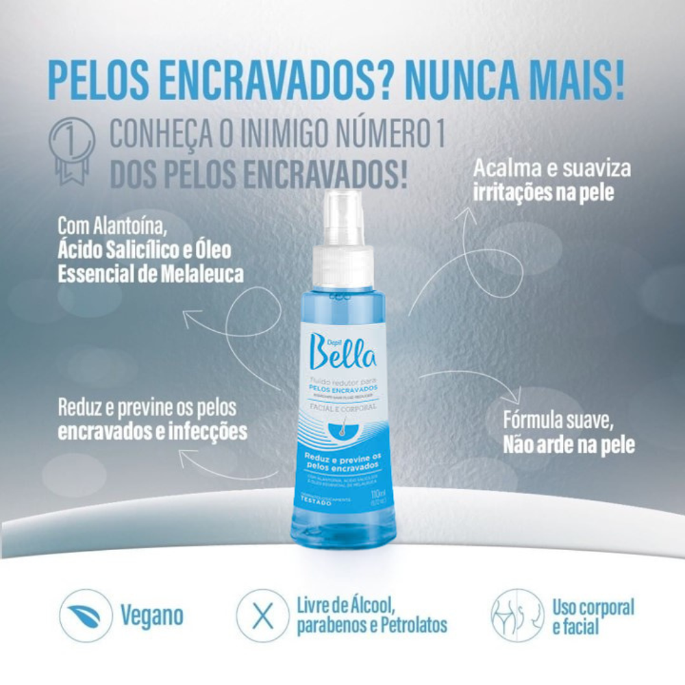Flúido Redutor Para Pelos Encravados Depil Bella 110ml