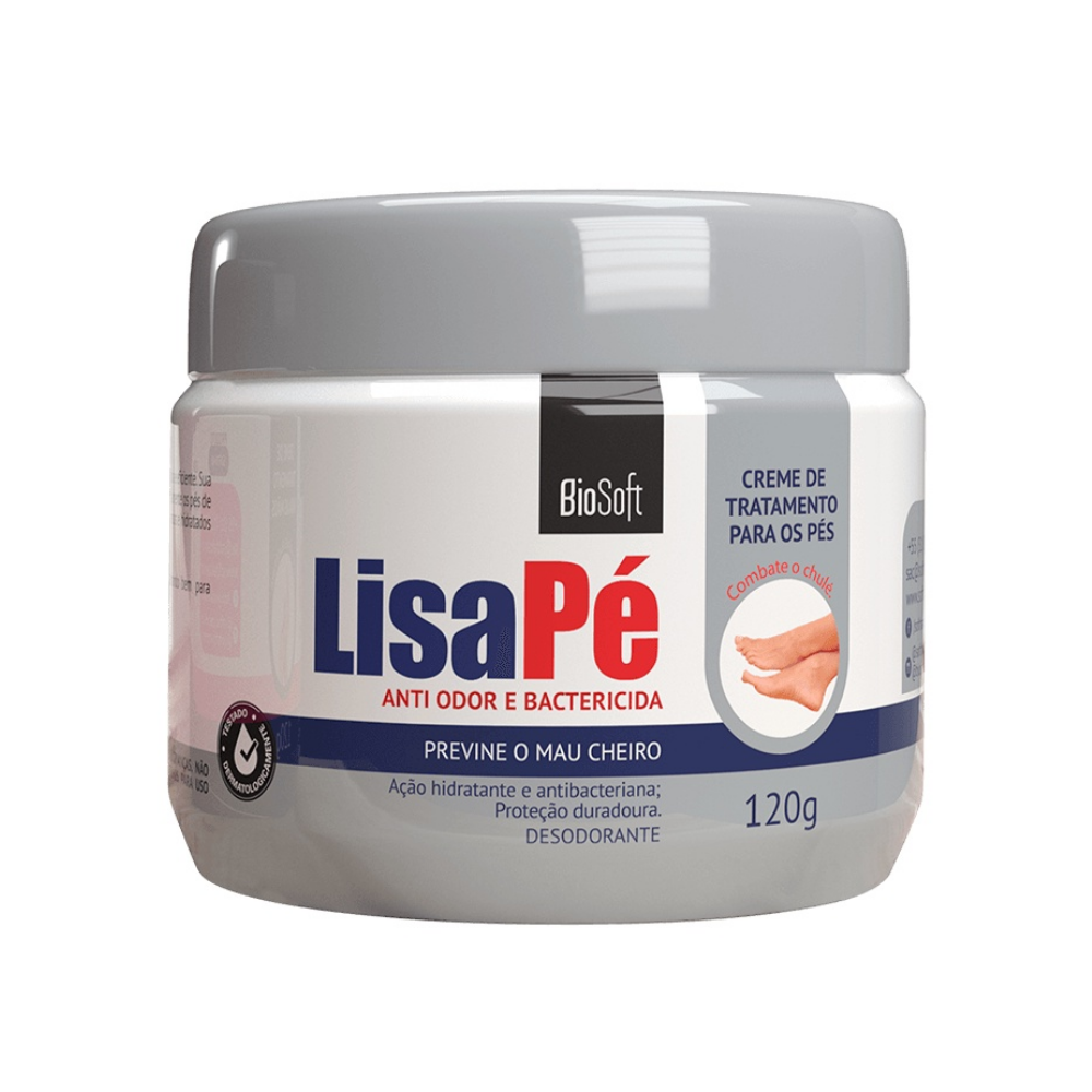 Creme Hidratante Lisa Pé Anti-odor E Bactericida Biosoft 120g
