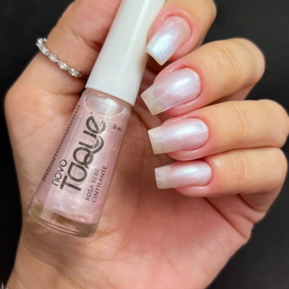 Esmalte Novo Toque Cintilante Rosa Bebê 8ml