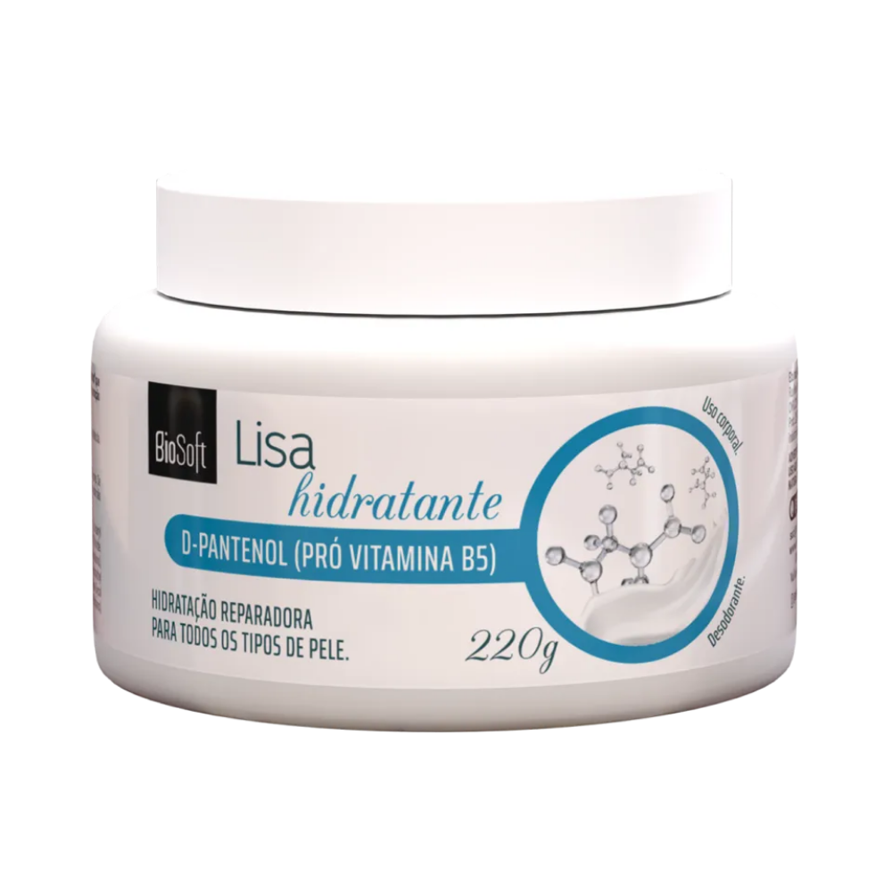 Creme Hidratante Corporal Com Pantenol Biosoft 220g