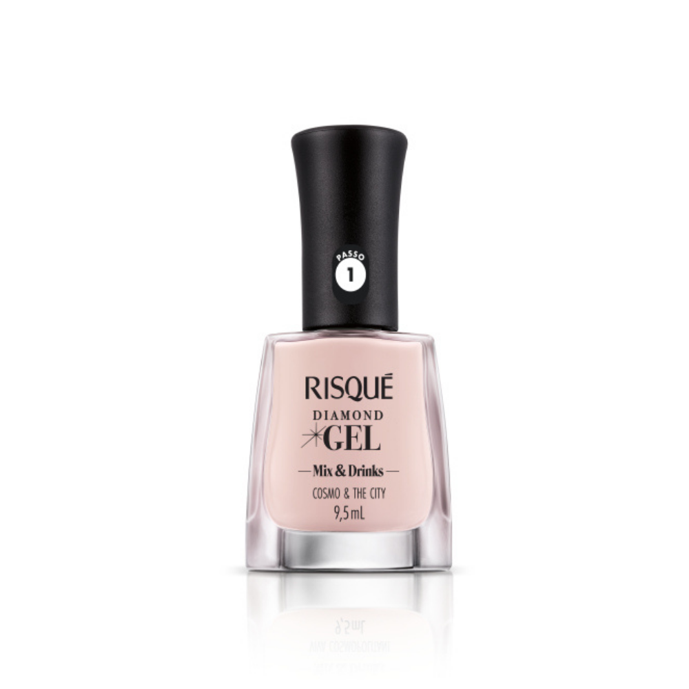 Esmalte Risqué Diamond Gel Cosmo E The City 9,5ml - Rosa - Diamond Gel