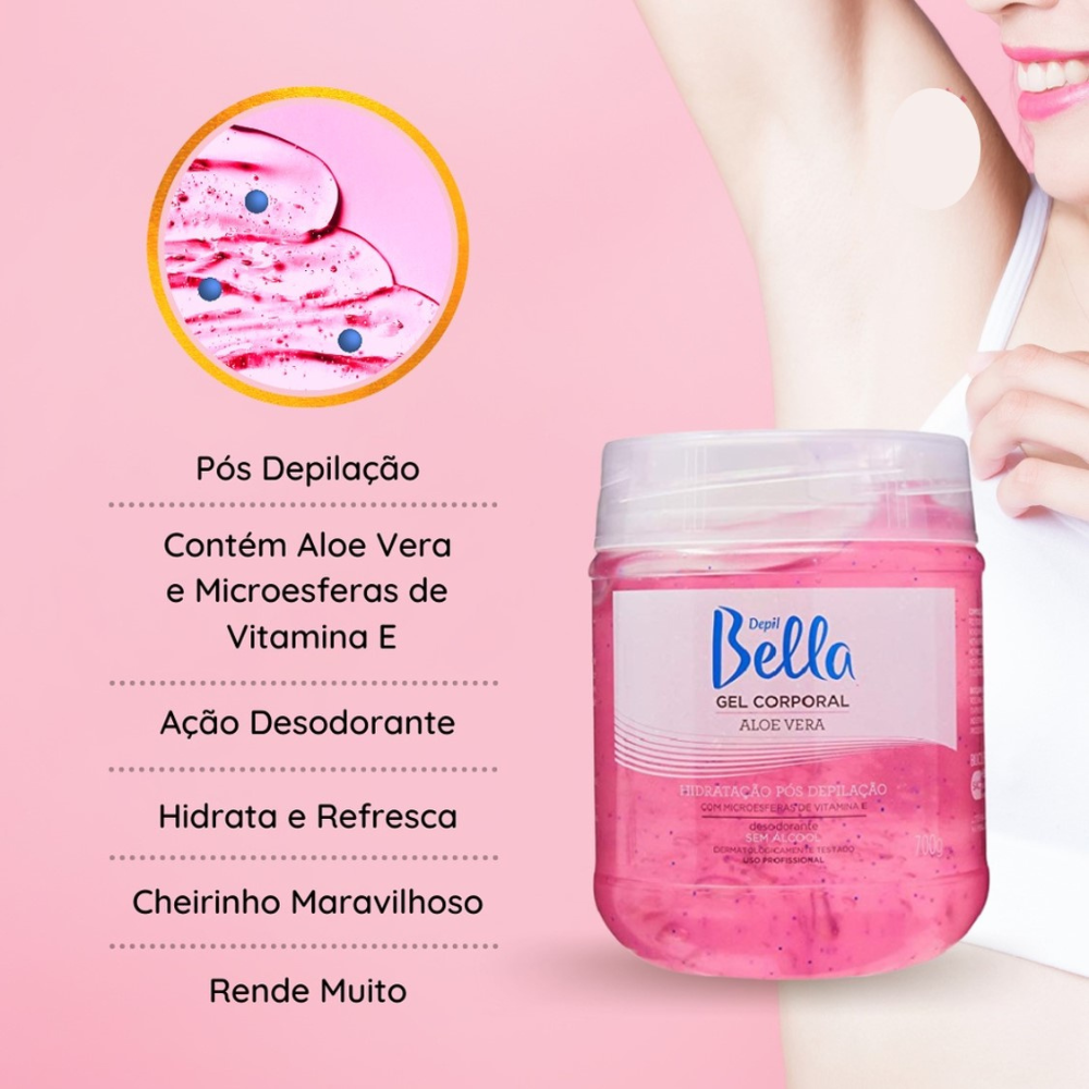 Gel Calmante Corporal Aloe Vera Depil Bella 700g