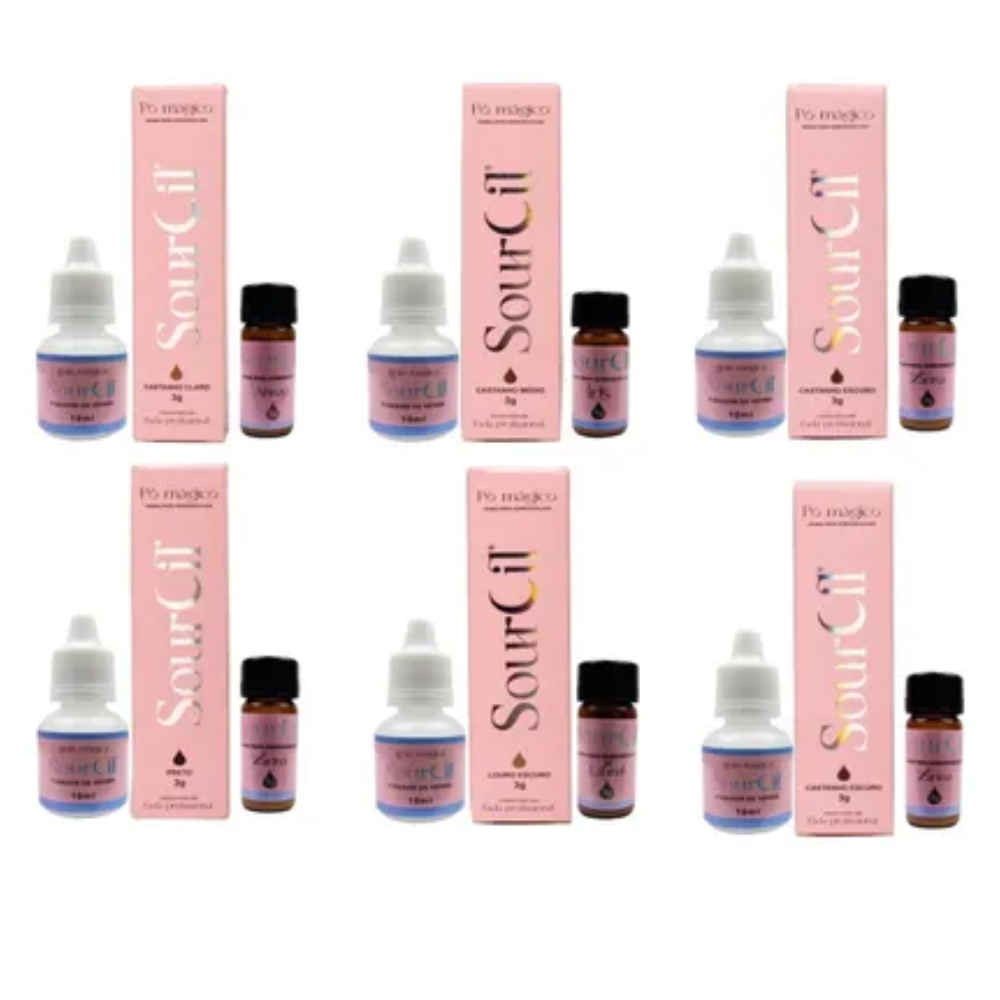 Kit Henna Sourcil Louro Escuro 3g E Fixador 10ml