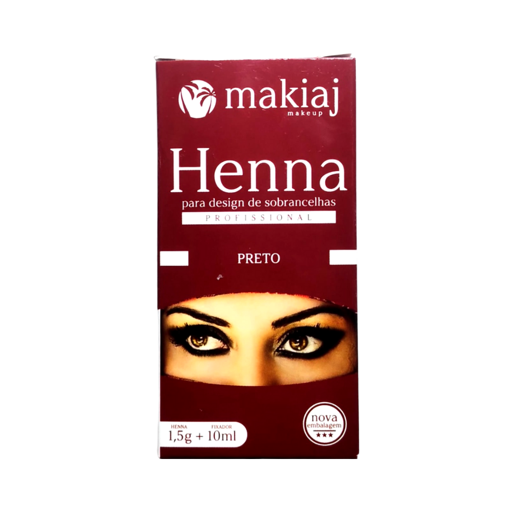 Kit Henna E Fixador Makiaj 1,5g Preto