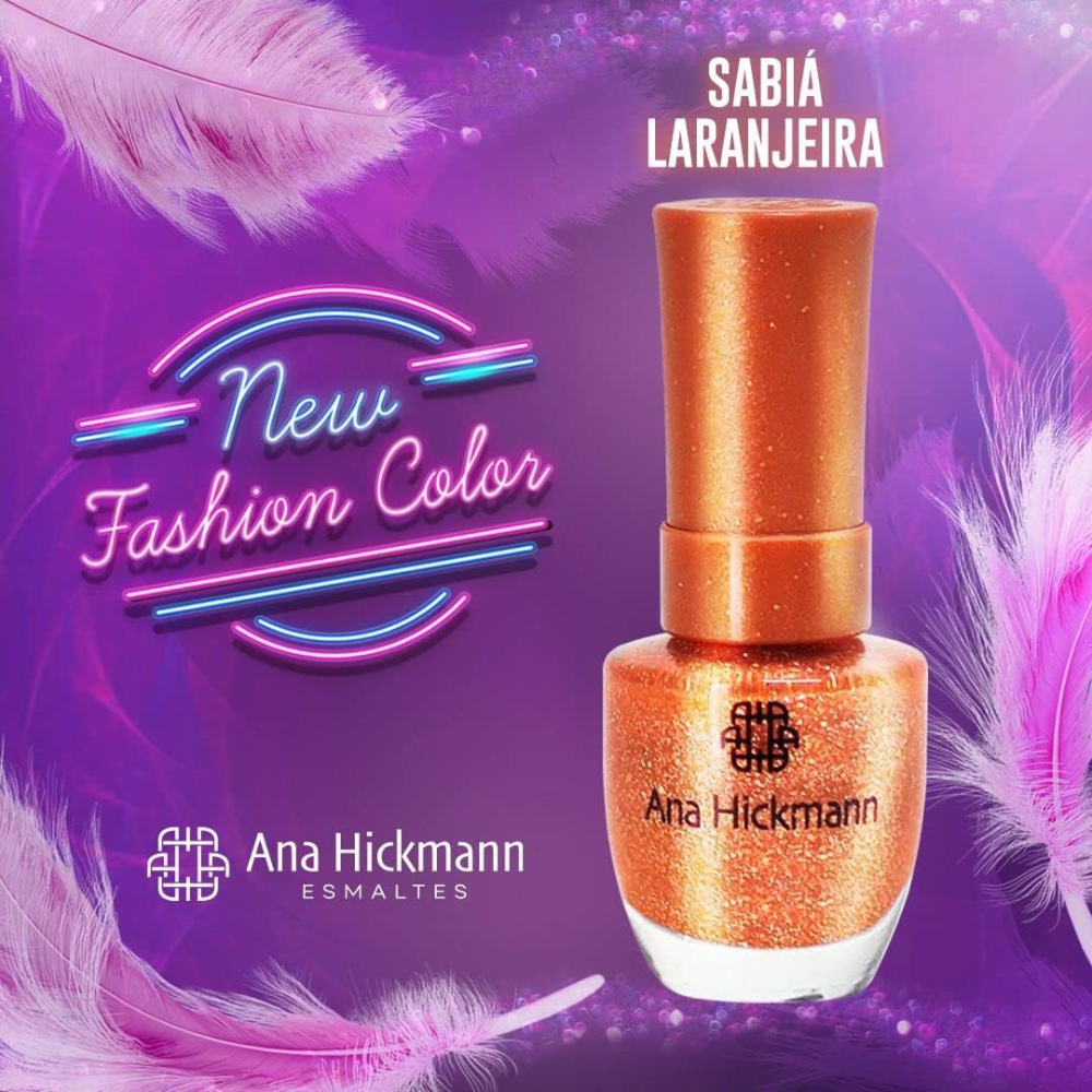 Esmalte Ana Hickmann Glitter Sabiá Laranjeira 9ml