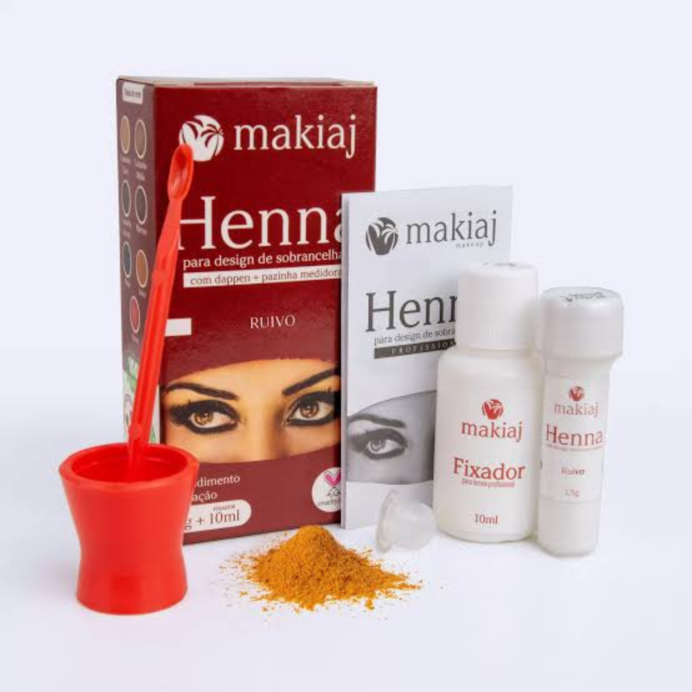 Kit Henna E Fixador Makiaj 1,5g Ruivo