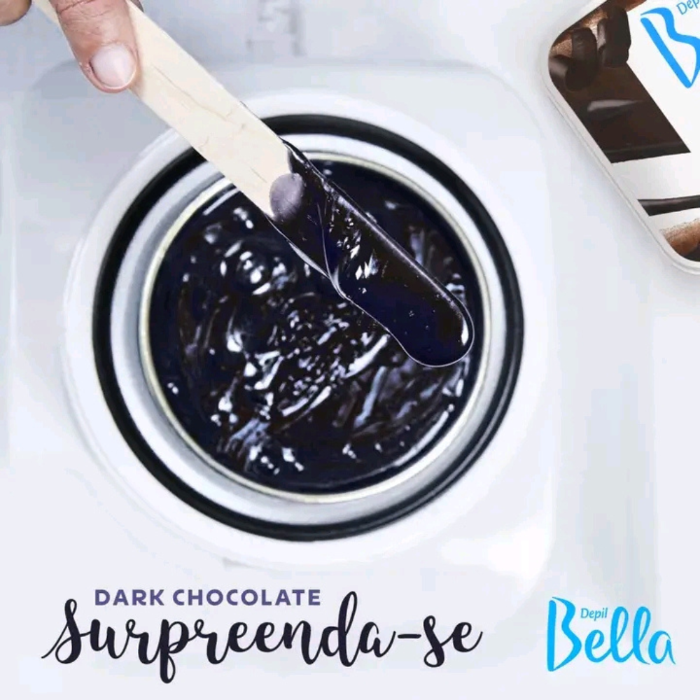 Cera Elástica Dark Chocolate BlueBerry Premium Depil Bella 250g