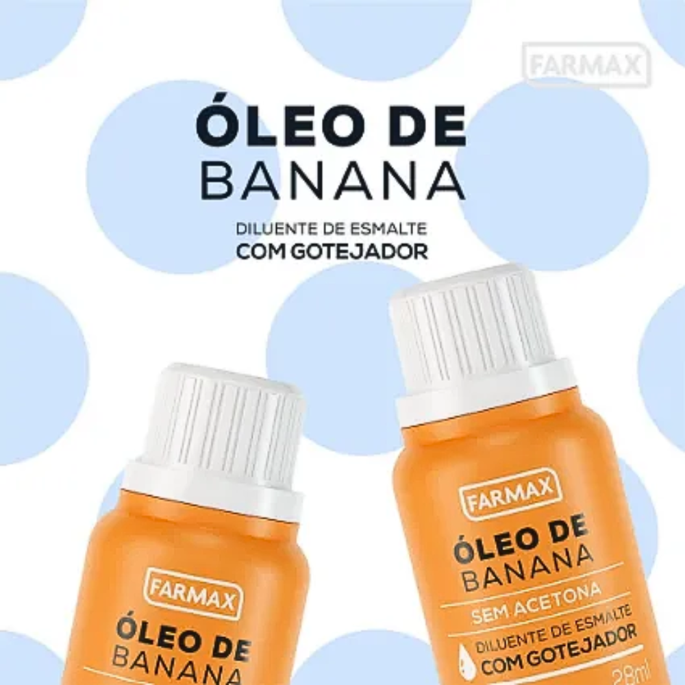 Óleo De Banana Sem Acetona 28ml Farmax