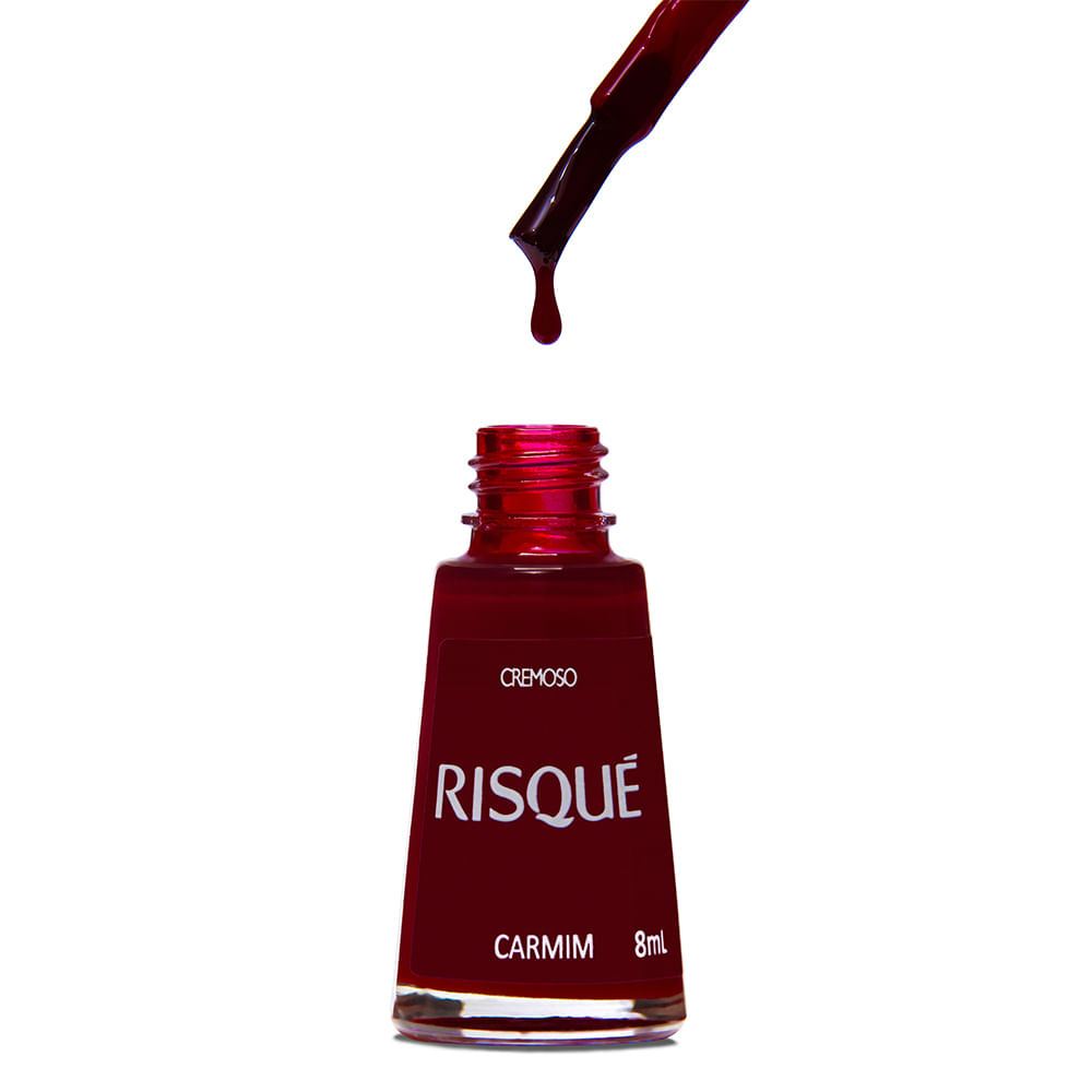 Esmalte Risqué Cremoso Carmim 8ml - Vermelho