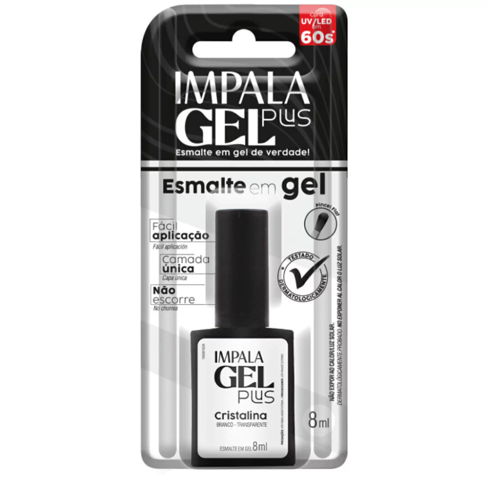 Esmalte Gel Impala Gel Plus Transparente Cristalina 8ml