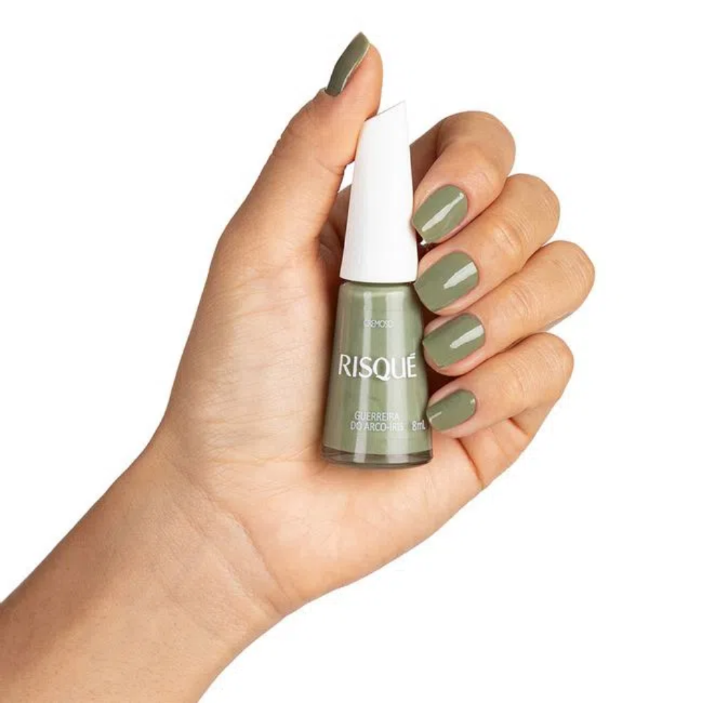 Esmalte Risqué Cremoso Guerreira Do Arco-Íris 8ml - Verde