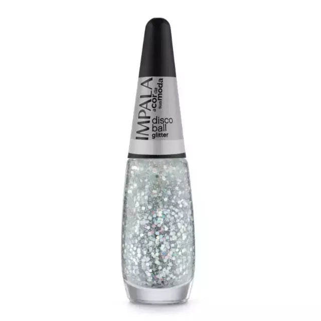 Esmalte Impala Glitter Disco Ball 7,5ml - Prata - Glitter