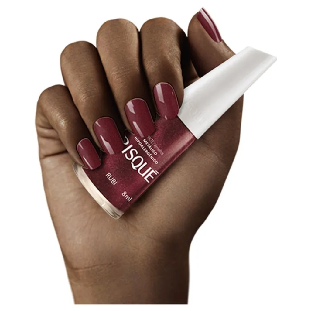 Esmalte Risqué Metálico Rubi 8ml - Vermelho