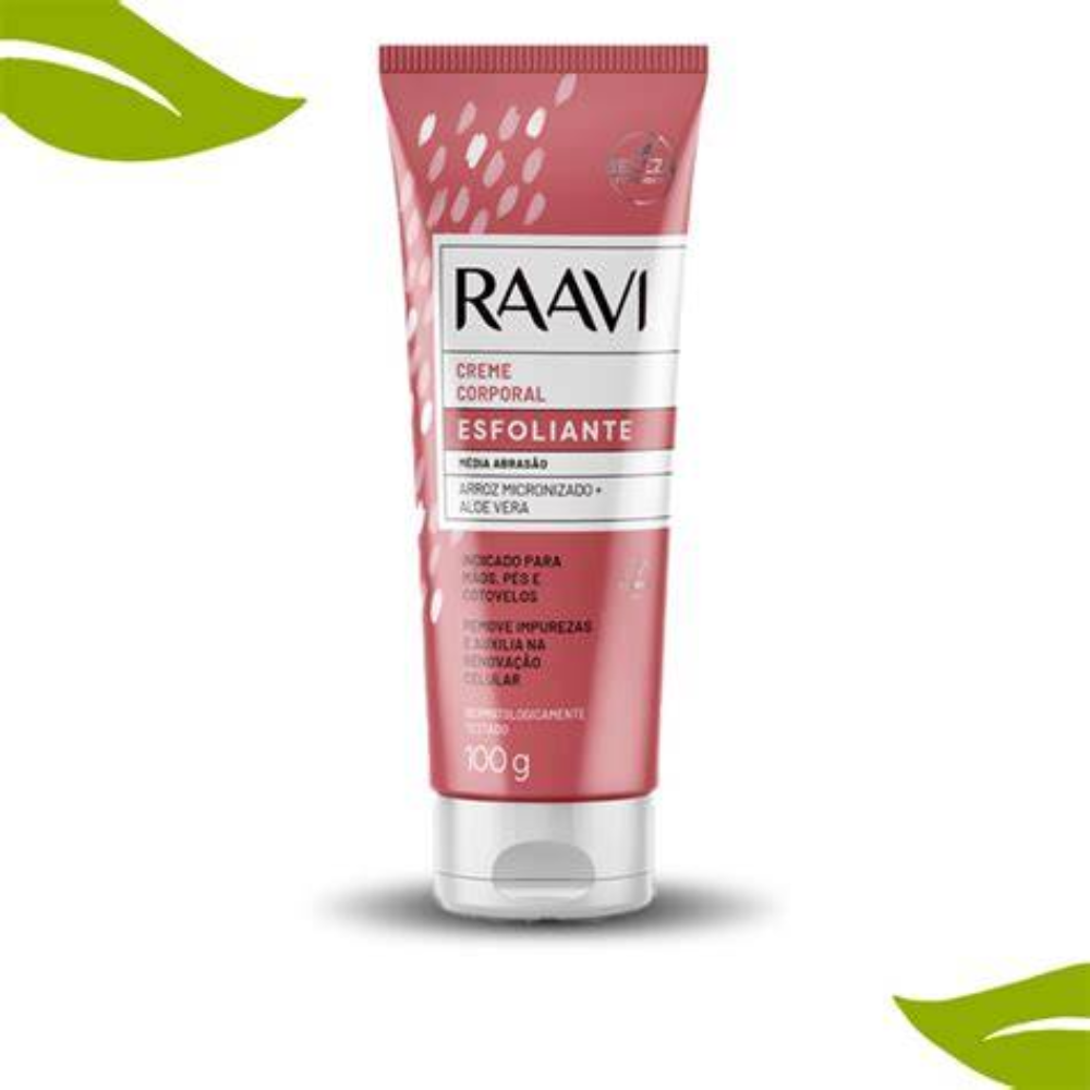 Creme Esfoliante Corporal de Arroz Raavi 100g