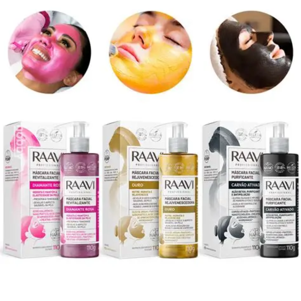 Máscara Facial Purificante Carvão Ativado Raavi 110g
